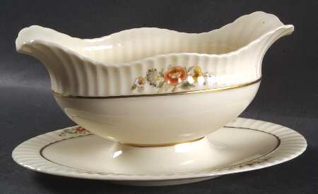Temple Blossom Gravy Boat with Attached Underplate