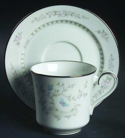 Tea Garden Flat Cup & Saucer Set