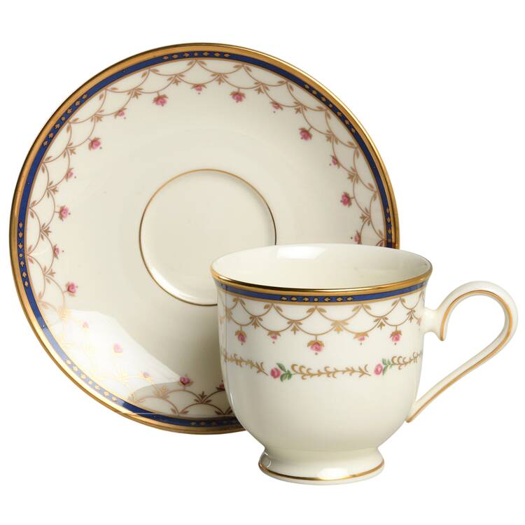 Terrace Rose Footed Cup & Saucer Set