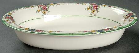 Trellis 9" Oval Vegetable Bowl