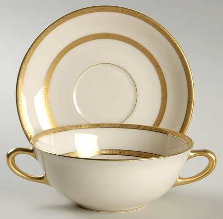 The Trentino Flat Cream Soup Bowl & Saucer Set