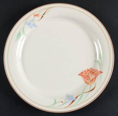 Tulips On Beige Salad Plate