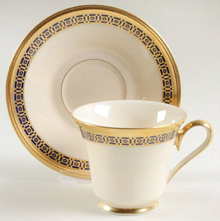 Tudor Footed Cup & Saucer Set by Lenox