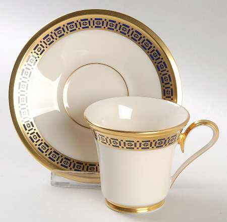 Tudor Footed Demitasse Cup & Saucer Set by Lenox
