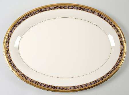 Tudor 17" Oval Serving Platter by Lenox