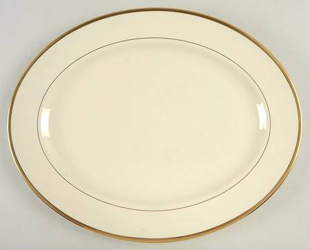 Tuxedo (Gold Backstamp) 16" 99 Shape Oval Serving Platter