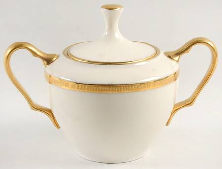 Tuxedo (Gold Backstamp) Sugar Bowl & Lid