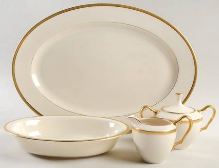 Tuxedo (Gold Backstamp) 5 Piece Hostess Set