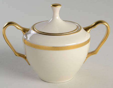 Tuxedo (Gold Backstamp) Sugar Bowl & Lid