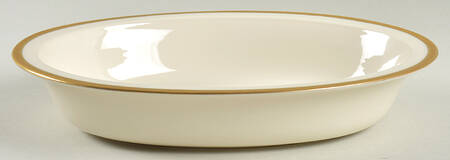Tuxedo (Gold Backstamp) 9" Oval Vegetable Bowl