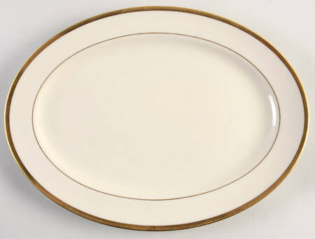 Tuxedo (Gold Backstamp) 13" Oval Serving Platter
