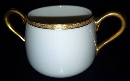 Tuxedo (Gold Backstamp) Mini Open Sugar Bowl