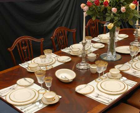 Tuxedo (Gold Backstamp) 45 Piece Estate Set