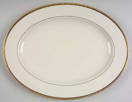 Tuxedo (Gold Backstamp) 15" Oval Serving Platter