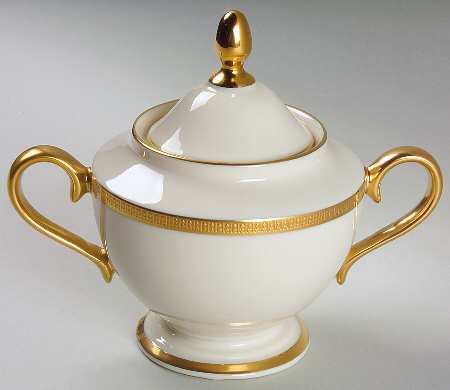Tuxedo (Gold Backstamp) 1999 Shape Sugar Bowl & Lid