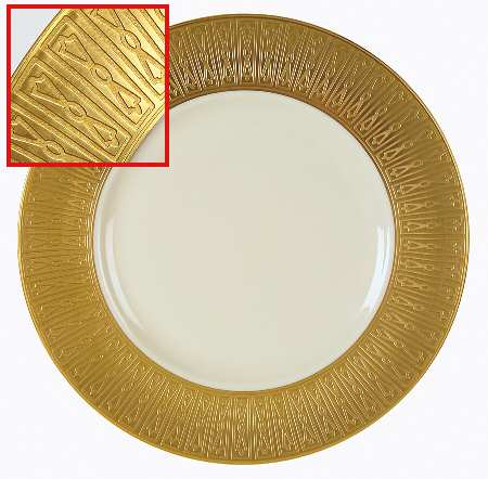 Tuxedo (Gold Backstamp) Accent Luncheon Plate
