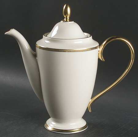 Tuxedo (Gold Backstamp) 1999 Shape Coffee Pot & Lid