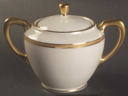 Tuxedo (Gold Backstamp) Shape 1962 Sugar Bowl & Lid