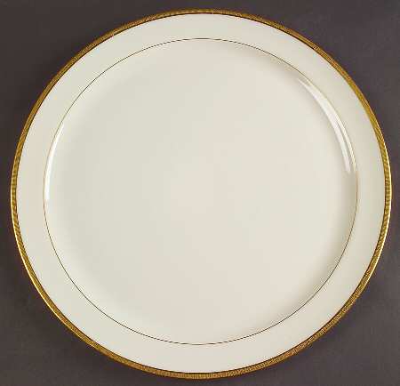 Tuxedo (Gold Backstamp) 12" Chop Plate (Round Platter)
