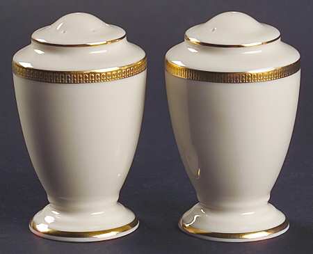 Tuxedo (Gold Backstamp) 99 Shape Salt & Pepper Set