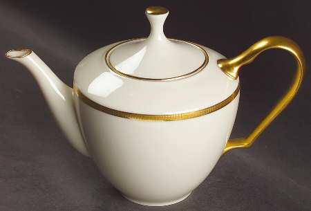 Tuxedo (Gold Backstamp) Teapot & Lid