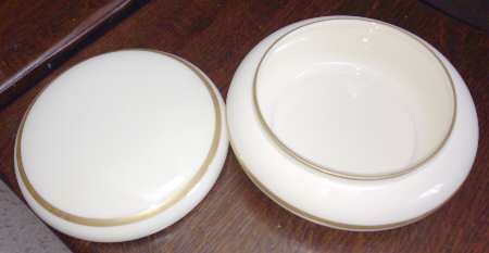 Tuxedo (Gold Backstamp) 6" Round Bon Bon & Lid