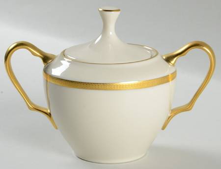 Tuxedo (Gold Backstamp) Sugar Bowl & Lid