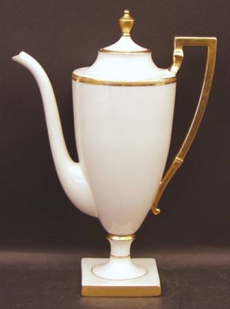 Tuxedo (Green Backstamp) Coffee Pot & Lid