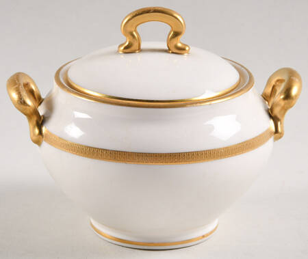 Tuxedo (Green Backstamp) Sugar Bowl & Lid