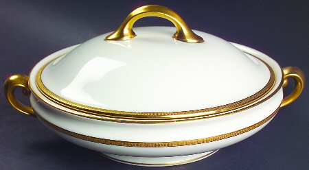 Tuxedo (Green Backstamp) Round Covered Vegetable