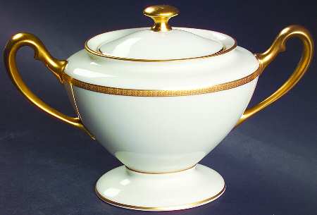 Tuxedo (Green Backstamp) Shape 743 Sugar Bowl & Lid