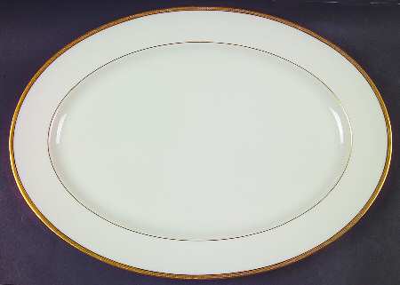 Tuxedo (Green Backstamp) 15" Oval Serving Platter