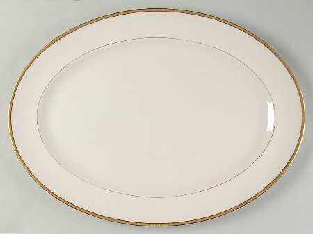 Tuxedo (Green Backstamp) 18" Oval Serving Platter