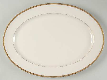 Tuxedo (Green Backstamp) 16" Oval Serving Platter
