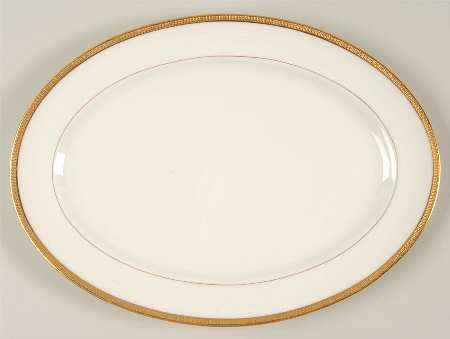 Tuxedo (Green Backstamp) 11" Oval Serving Platter