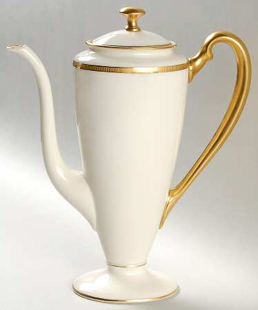 Tuxedo (Green Backstamp) Coffee Pot & Lid