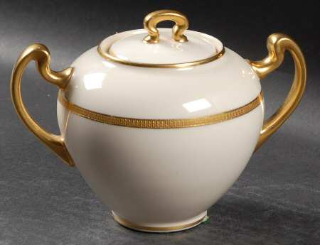 Tuxedo (Green Backstamp) Sugar Bowl & Lid