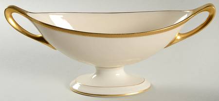 Tuxedo (Green Backstamp) Oval Compote (Height X Length)