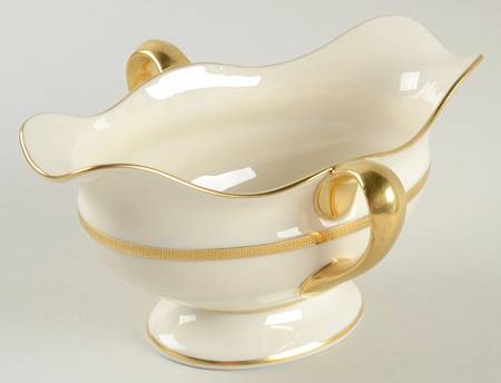 Tuxedo (Green Backstamp) Gravy Boat