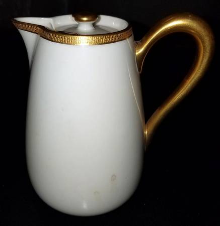 Tuxedo (Green Backstamp) Hot Milk Pitcher & Lid
