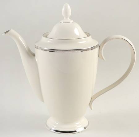 Tuxedo Platinum (Newer, Presidential Shape) 1999 Shape Coffee Pot & Lid