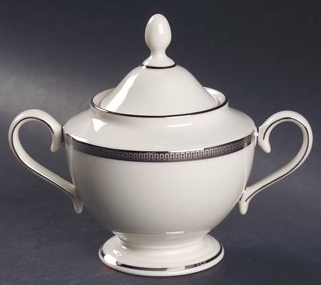 Tuxedo Platinum (Newer, Presidential Shape) 1999 Shape Sugar Bowl & Lid