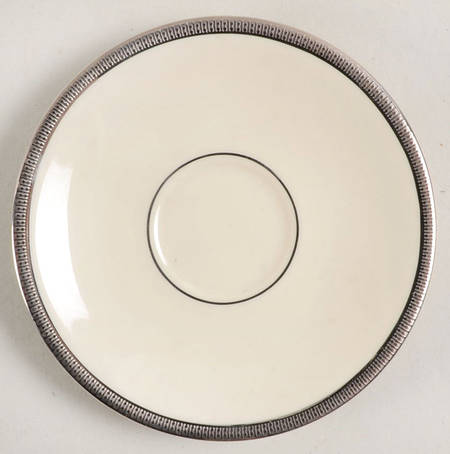 Tuxedo Platinum (Newer, Presidential Shape) Saucer for Flat Demitasse Cup