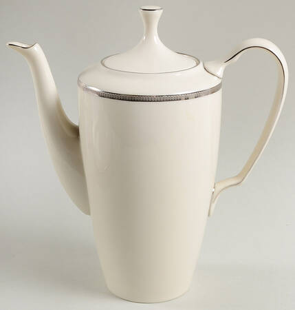 Tuxedo Platinum (Newer, Presidential Shape) Coffee Pot & Lid