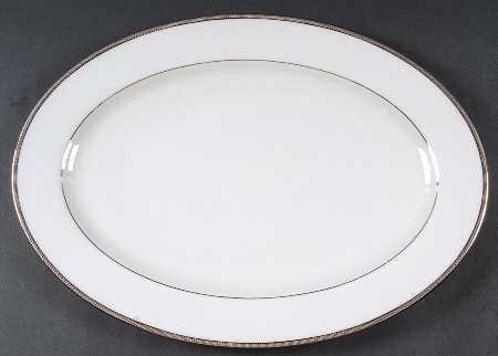 Tuxedo Platinum (Newer, Presidential Shape) 16" Oval Serving Platter