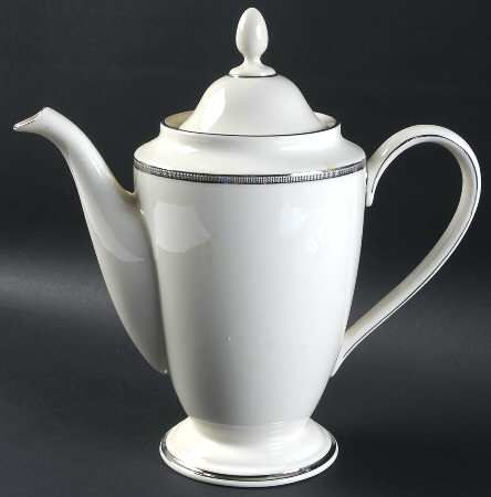 Tuxedo Platinum (Newer, Presidential Shape) 1999 Shape Coffee Pot & Lid