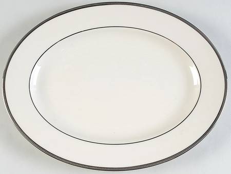Tuxedo Platinum (Newer, Presidential Shape) 13" Oval Serving Platter