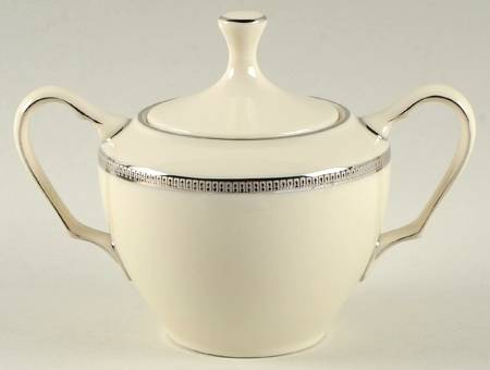 Tuxedo Platinum (Newer, Presidential Shape) Sugar Bowl & Lid