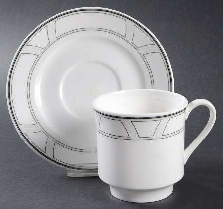 Uptown Flat Cup & Saucer Set