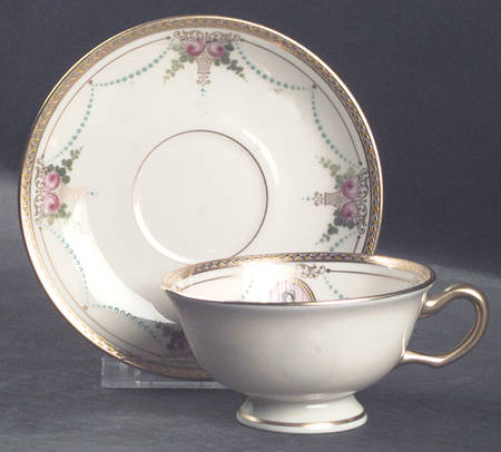 Virginian (Scalloped) Footed Cup & Saucer Set